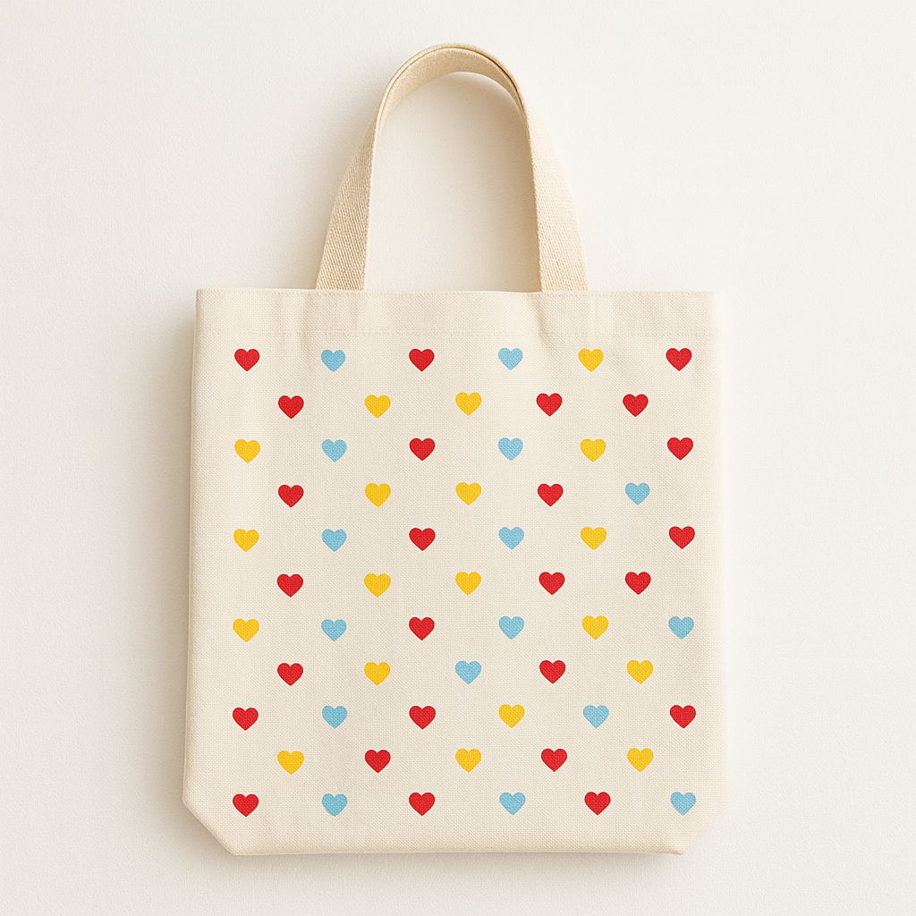 Hearts Pattern Totebag